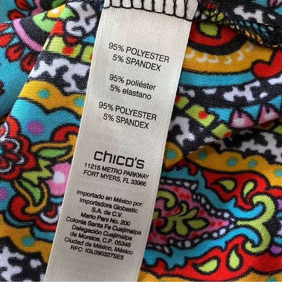 Chico's Paisley Print Top Size 2 - Picture 8 of 9